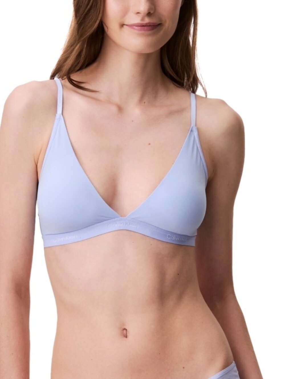 Calvin Klein Women's Form to Body Lightly Lined Triangle Bralette Purple M NWT